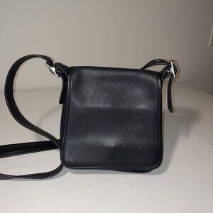 Coach Vintage Legacy Studio Leather Flap Bag Black